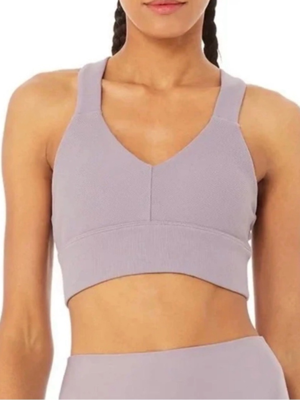 ALO Yoga Emulate Ribbed Cross-Back Sports Bra small